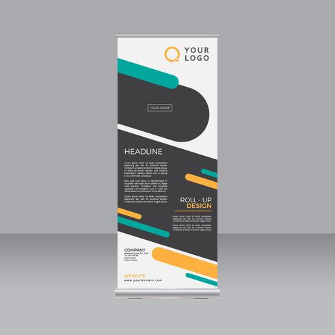 negocio roll up standee banner template vector