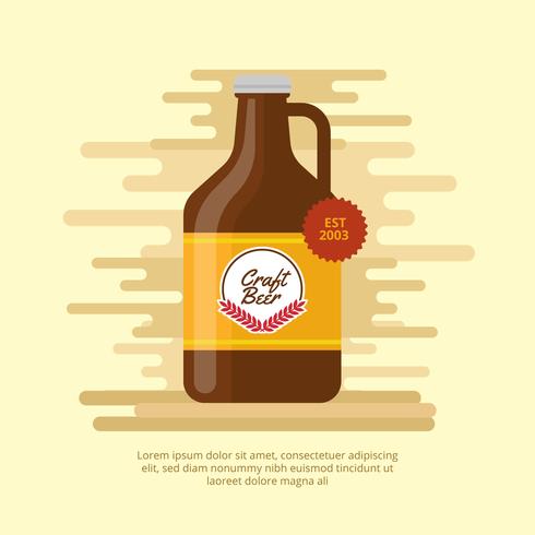 Ilustración vectorial de cerveza Growler vector