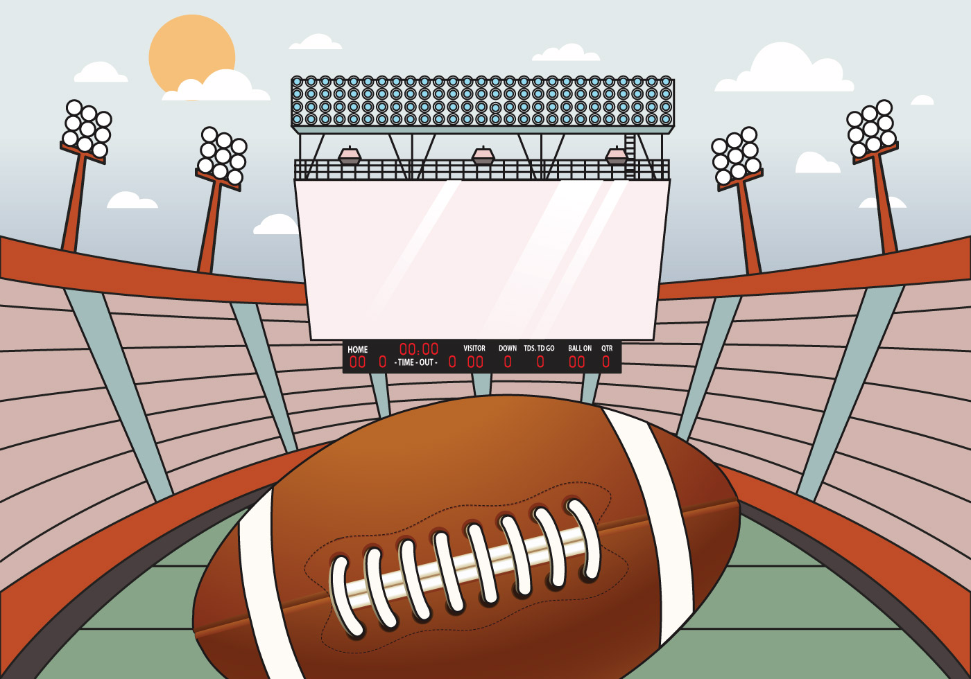 Football Stadium Jumbotron Background 182539 Vector Art at Vecteezy