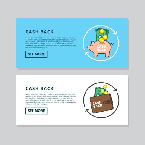 Cash Back Banner Vector