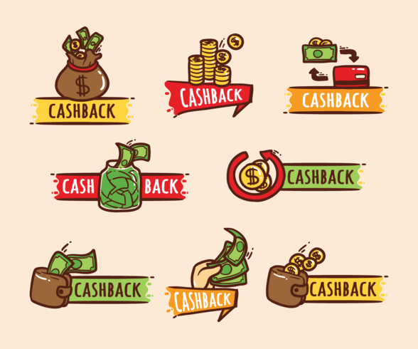 Cash Back Labels vector