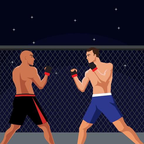 Ultimate Fighting Vector Illustration