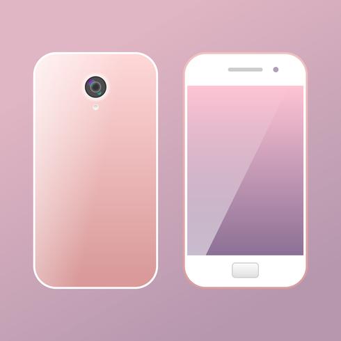 Vector de teléfono inteligente Rosegold