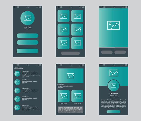 Mobile App Gui Vector Set