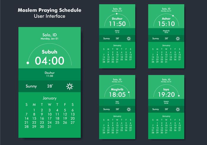 Prayer Reminder App UI vector