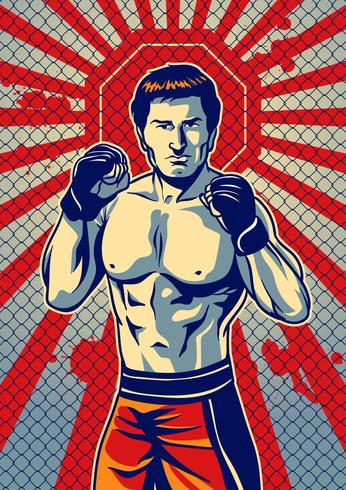 Ultimate Fighting Player vector