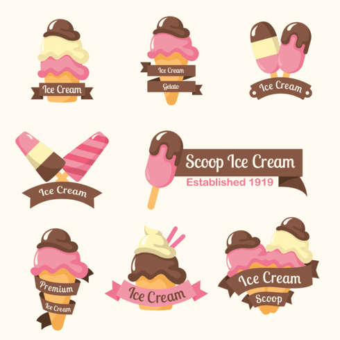 Ice Cream Shop Logo vector