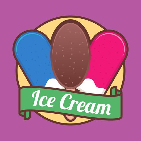 Colección de ilustraciones de helados vector