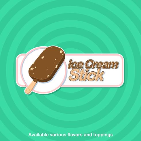 Ice Cream Stick Shop Logo Vector