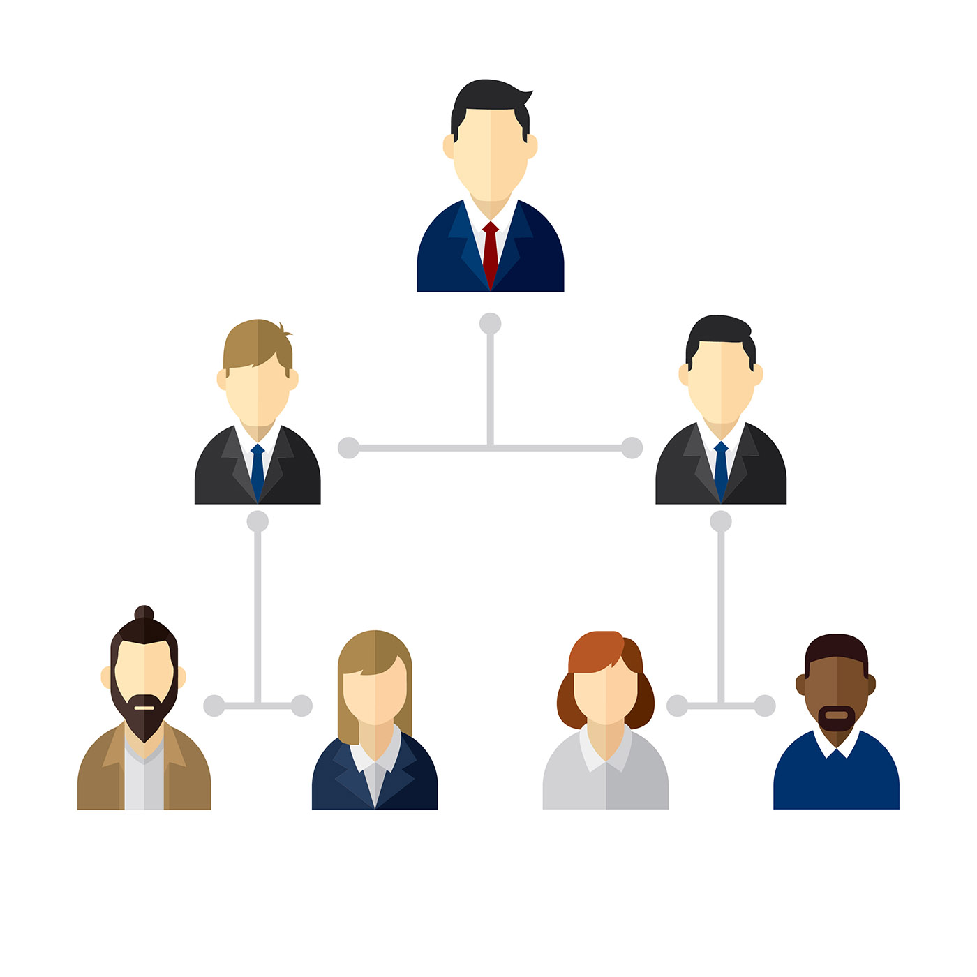 Organogram Flat Vector - Download Free Vectors, Clipart ... flat organizational structure diagram 