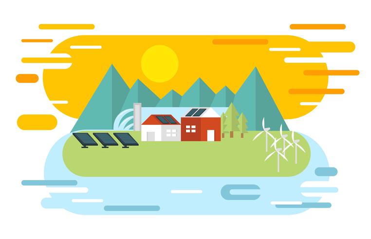 Natural Resources Flat Illustration Vector