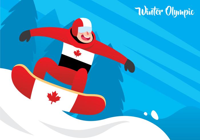 Snowboarder In Action vector