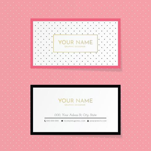 Pois Business Card Template vector