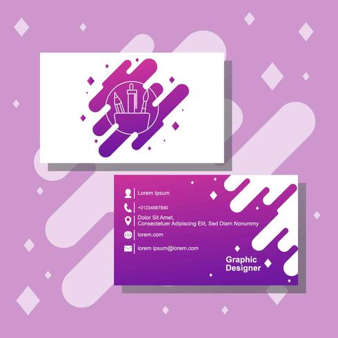 Tarjeta de visita de diseño gráfico vector