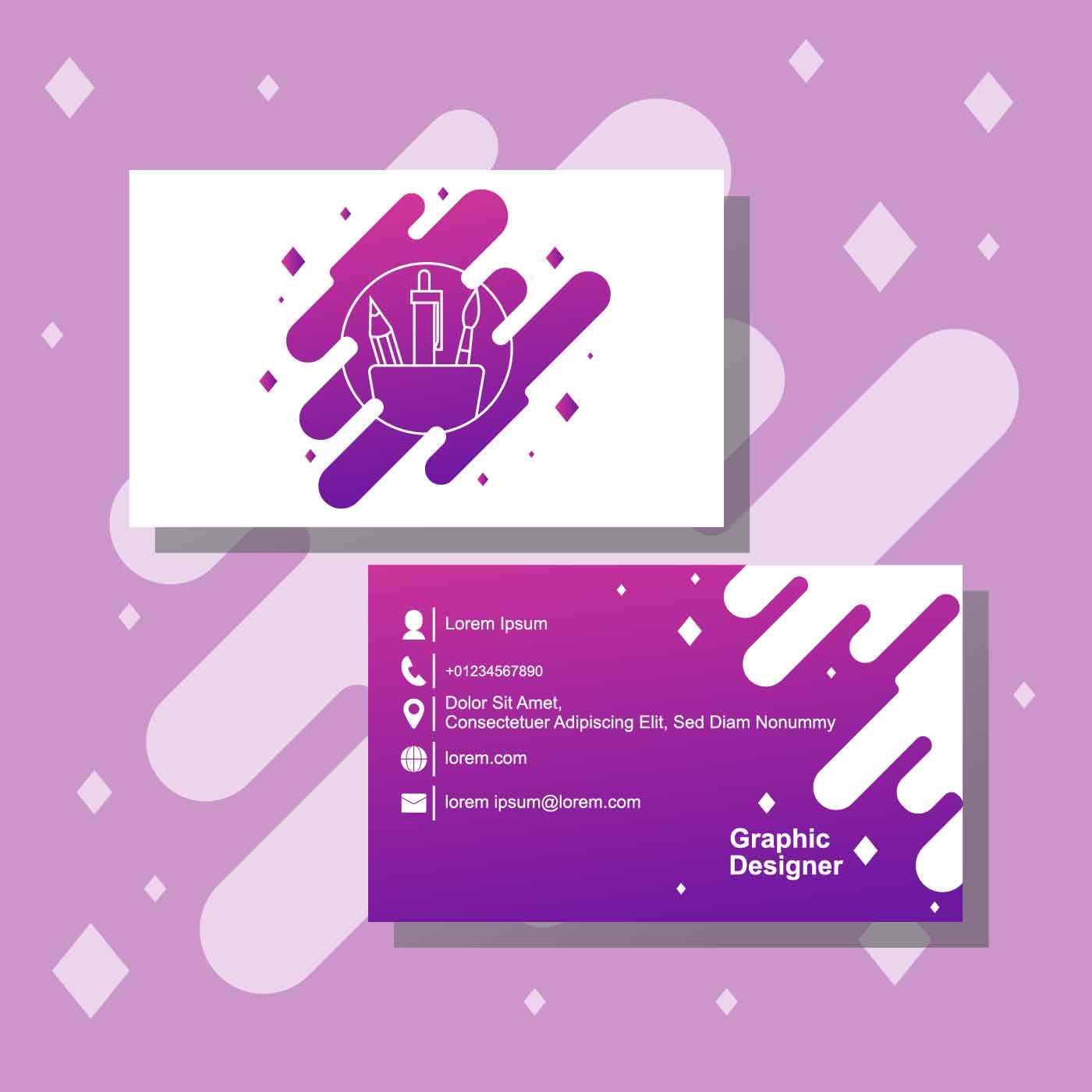 Graphic Designer Business Cards / Free Simple Graphic Designer Business