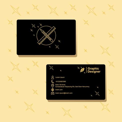 Graphic Design Business Card vector