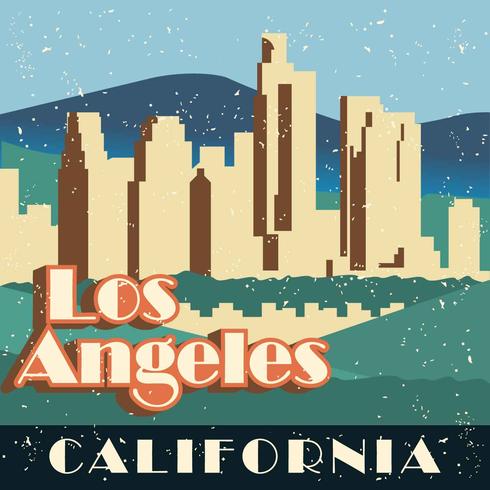 Vintage Los Angeles Illustration vector