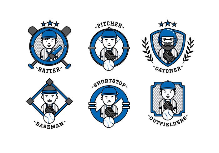 Vector de dibujos animados de equipo de Softbol