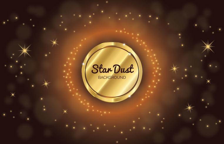 Golden Star Dust Background vector