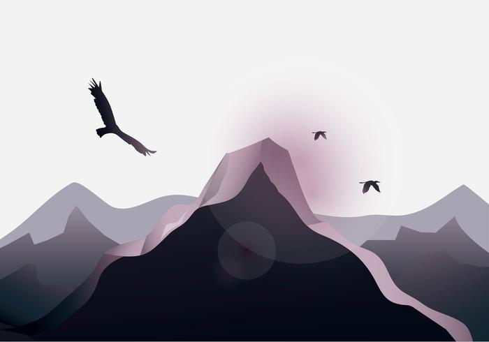 Matterhorn Dark Background Vector