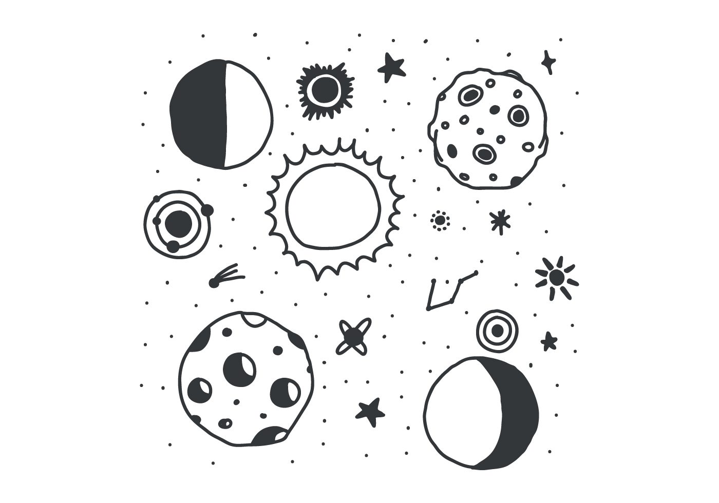 Black White Eclipse 182871 Vector Art at Vecteezy