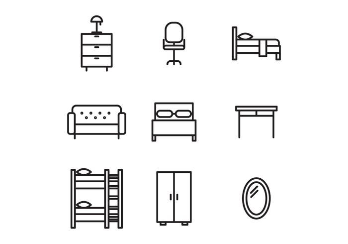 Black And White Furniture vector