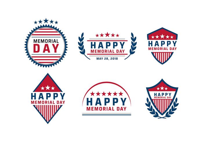 vector logo de memorial day