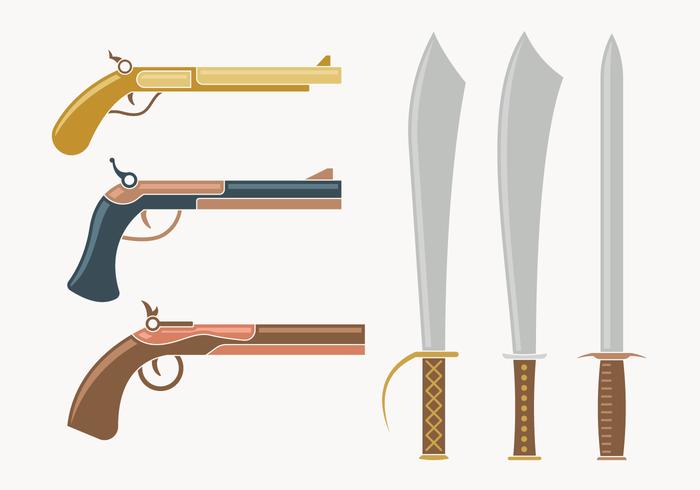 Musketeer Weapon Collection vector