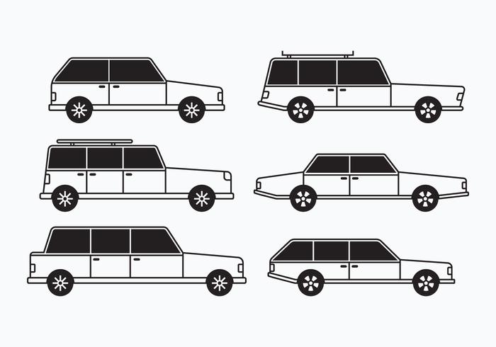 Colección Station Wagon vector