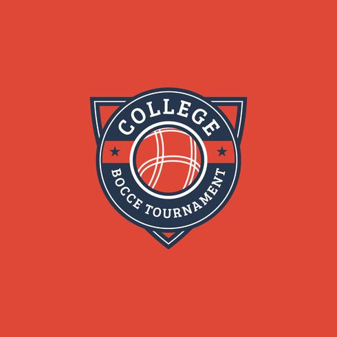 Bocce Tournament Badge vector