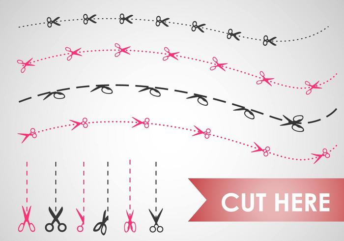 Cut Paper Template Set vector