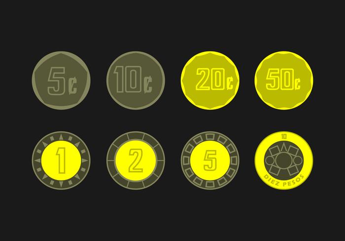 Peso Coins Vector