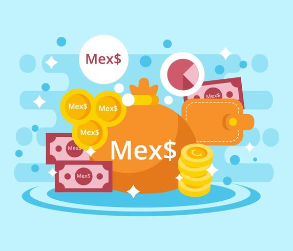 Vector gratis de Peso mexicano