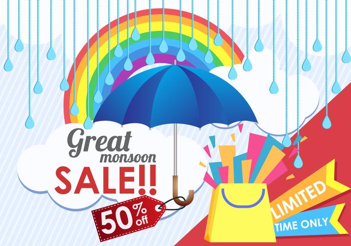 Great Mansoon Sale vector