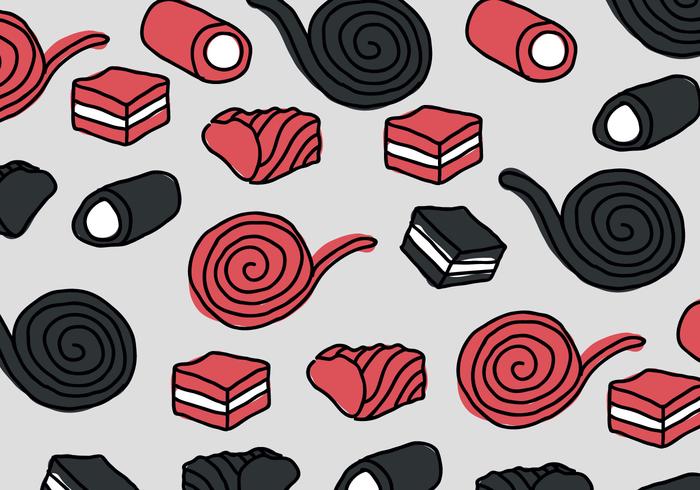 Licorice Red and Black Pattern vector