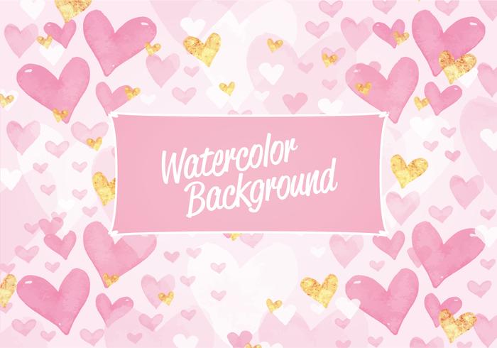 Vector Valentine's Day Watercolor Pattern