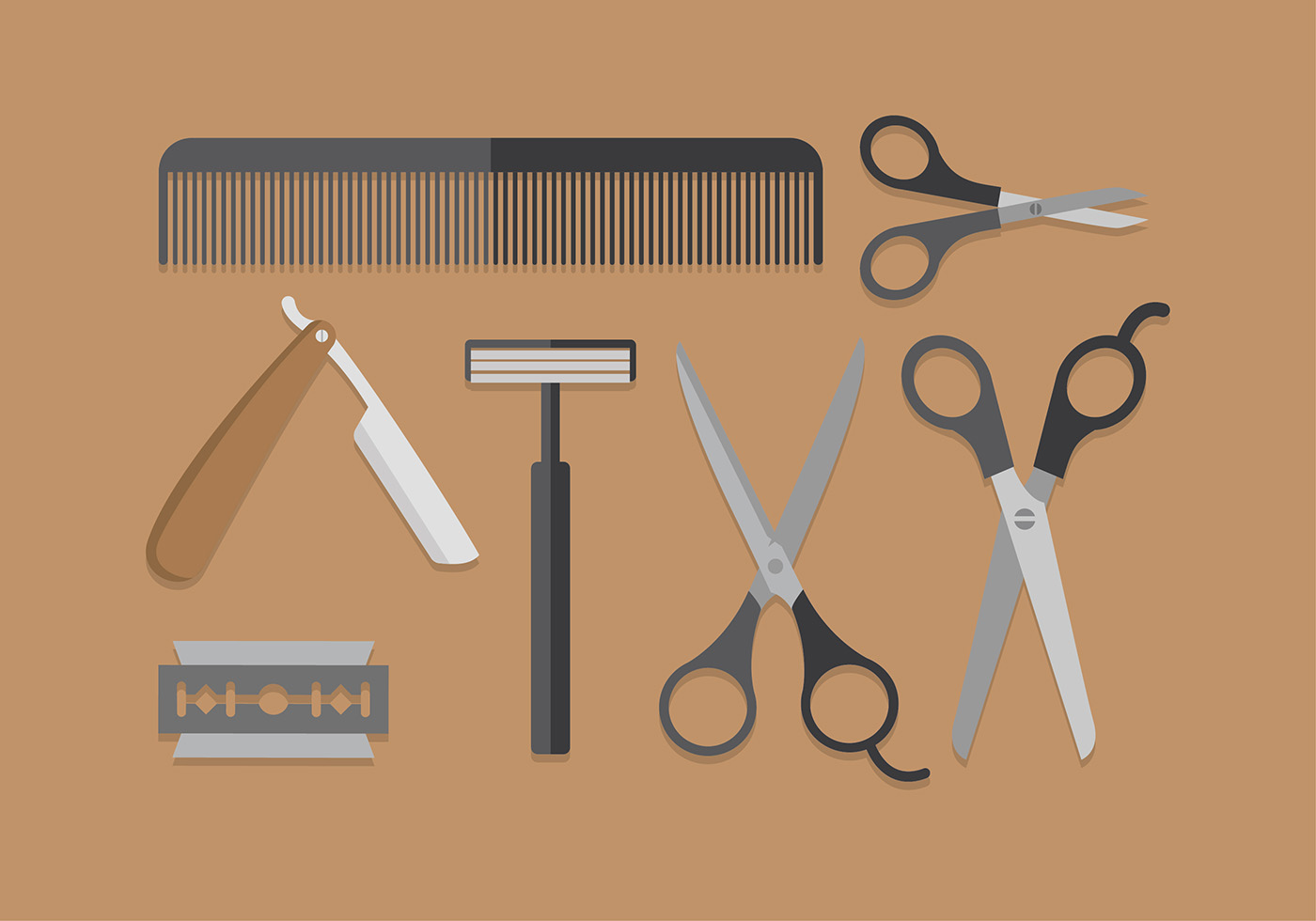 Scissors Barber Free Vector - Download Free Vector Art 