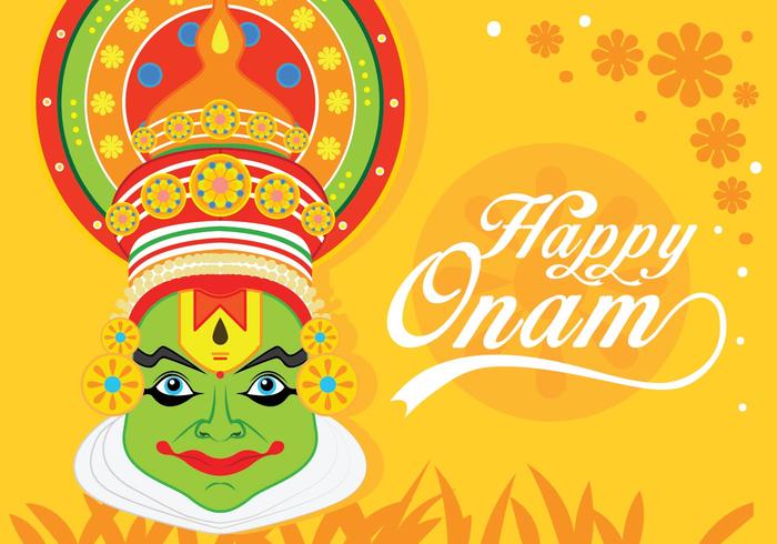 Happy Onam Card vector