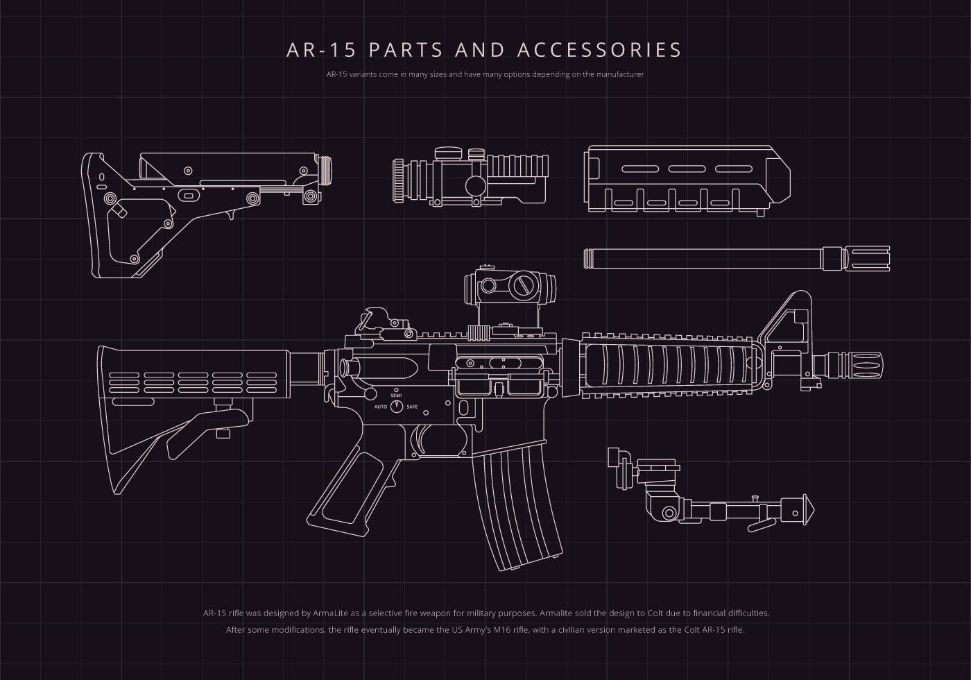 Download AR15 Mechanism Illustration 183103 - Download Free Vectors ...