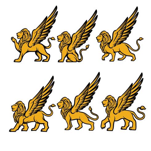 Winged Lion Vector