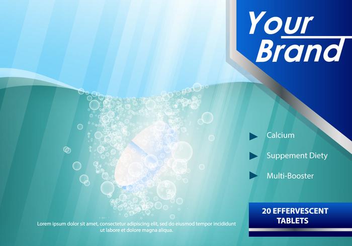 Effervescent Supplement In Water vector