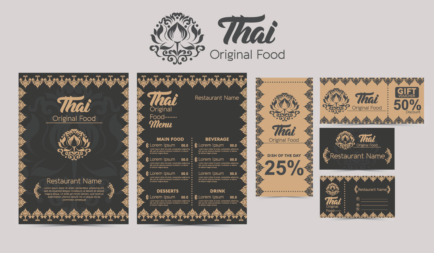 Thai Menu Template Vector 183232 Vector Art at Vecteezy Thai Menu Template Vector 183232 Vector Art at Vecteezy