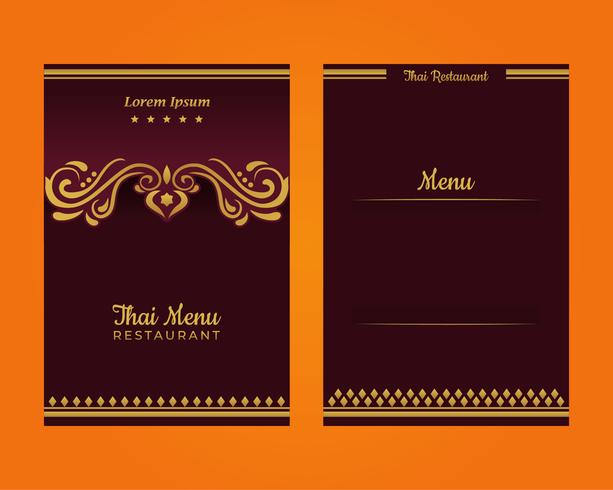 Thai Menu Template vector