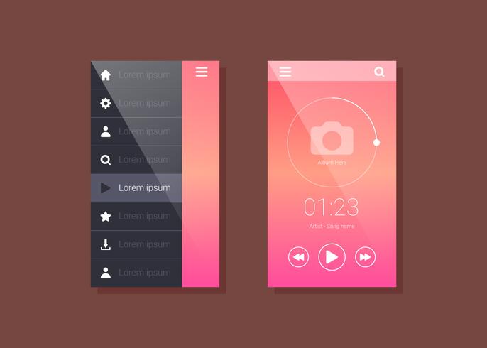 Iconic Mobile App GUI Vectors