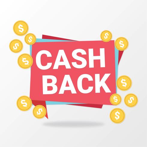 Cash Back Isolated Sign vector