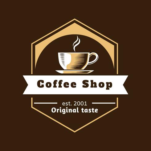 vector de logo de tienda de café