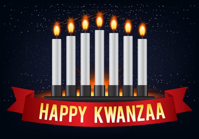 diseño feliz saludos kwanzaa vector