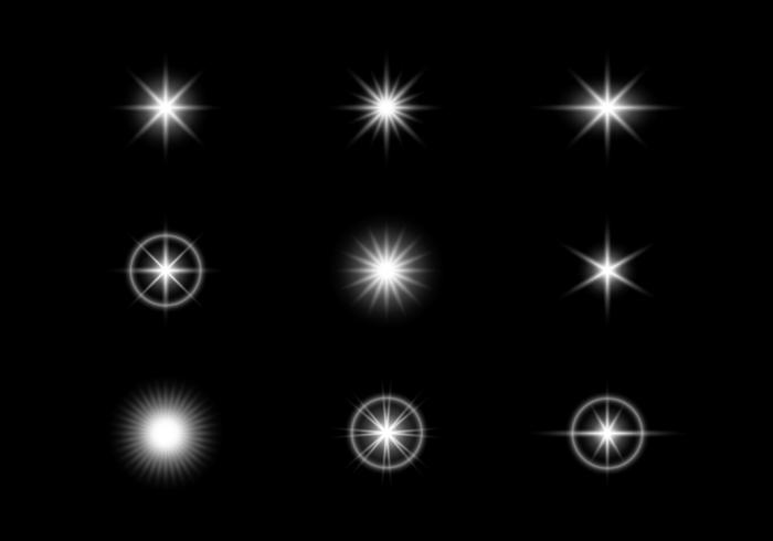 Efectos de luz brillantes vector