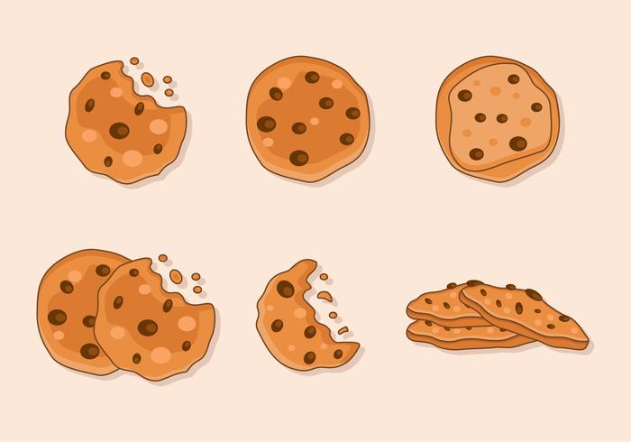 Chip de chocolate de dibujos animados vector