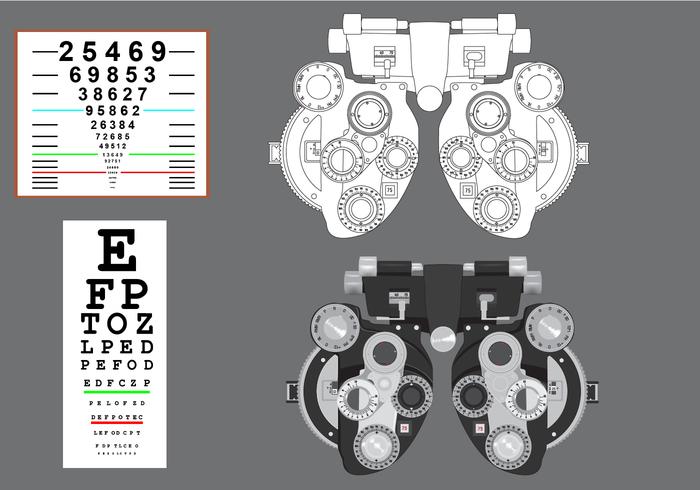 Tabla de prueba ocular vector